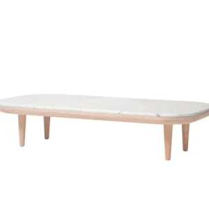 &Tradition Fly SC5 soffbord, vitoljad ek - vit Carrara-marmor