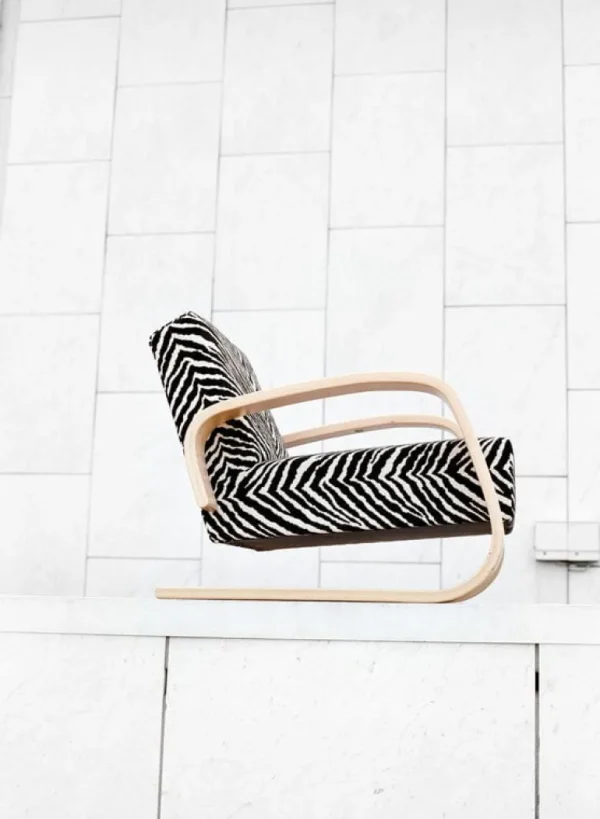 Artek Aalto fåtölj 400 ”Tankstolen”, björk - Zebra