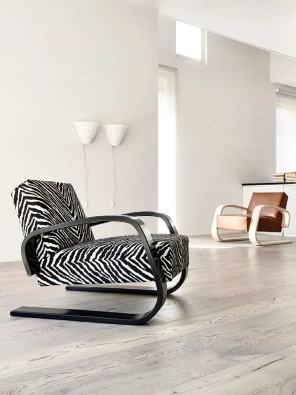 Artek Aalto fåtölj 400 ”Tankstolen”, björk - Zebra