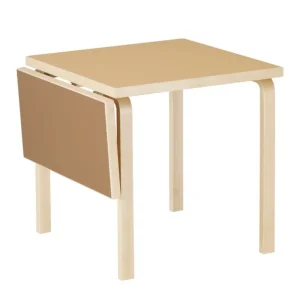 Artek Aalto klaffbord DL81C, björk - lera/valnöt linoleum