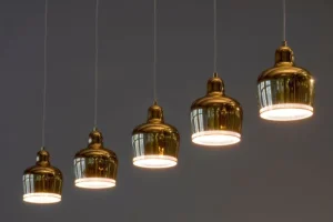Artek Aalto pendellampa A330S ”Golden Bell”, mässing