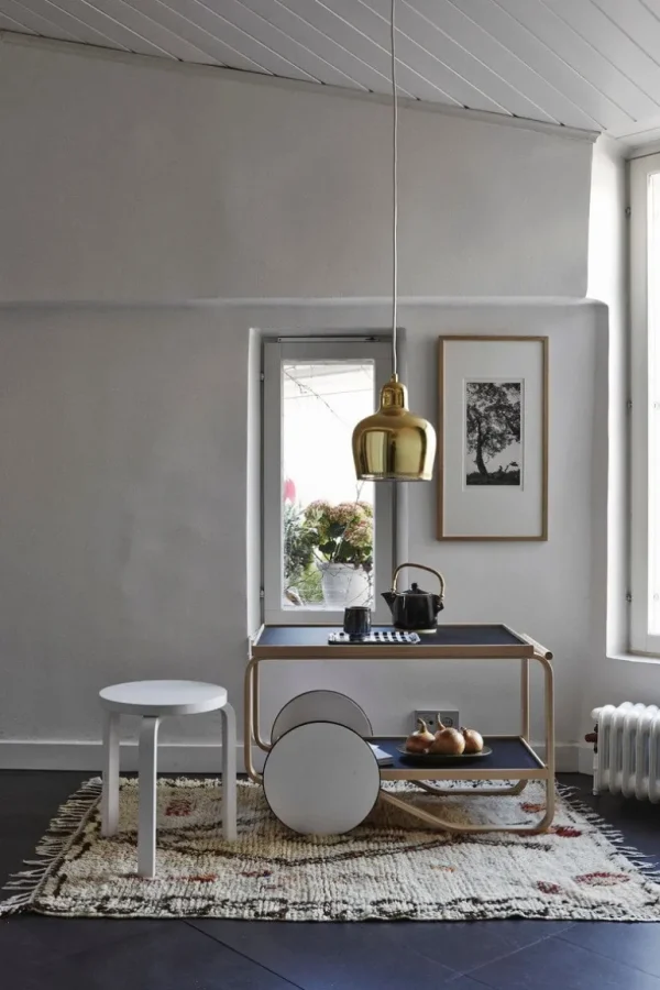 Artek Aalto pendellampa A330S ”Golden Bell”, mässing