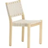 Artek Aalto stol 611, björk - naturlig/vit vävning