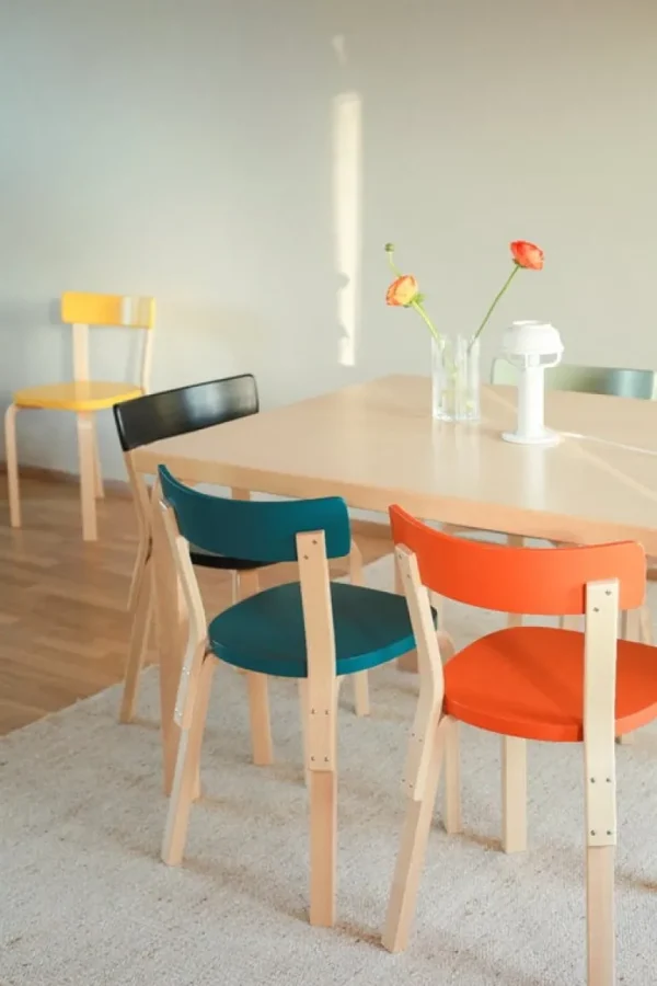 Artek Aalto stol 69, gul