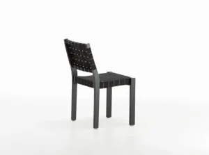 Artek Aalto stol 611, svart - svart vävning