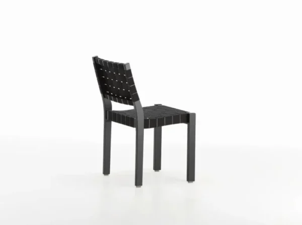 Artek Aalto stol 611, svart - svart vävning