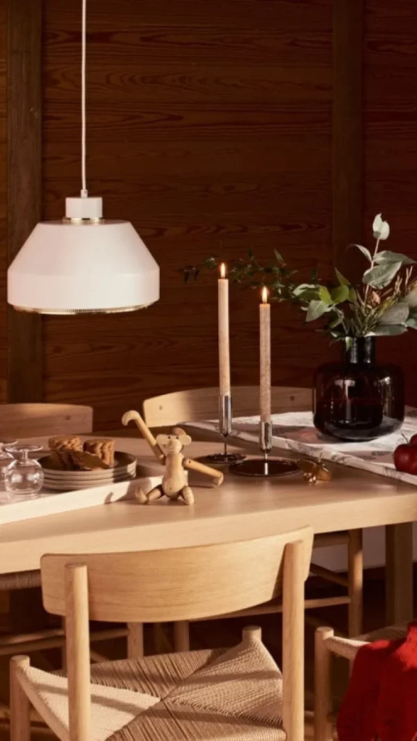 Artek AMA 500 pendellampa, vit - mässing