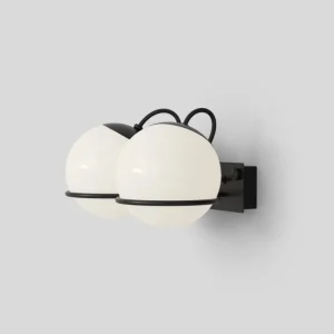 Astep Model 237/2 vägglampa, 14 cm, svart