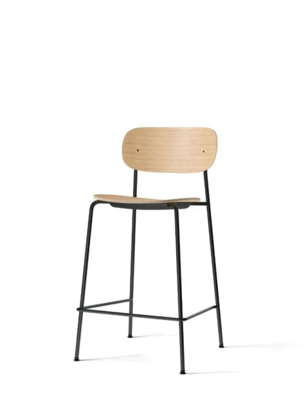Audo Copenhagen Co barstol 65,5 cm, svart stål - ek