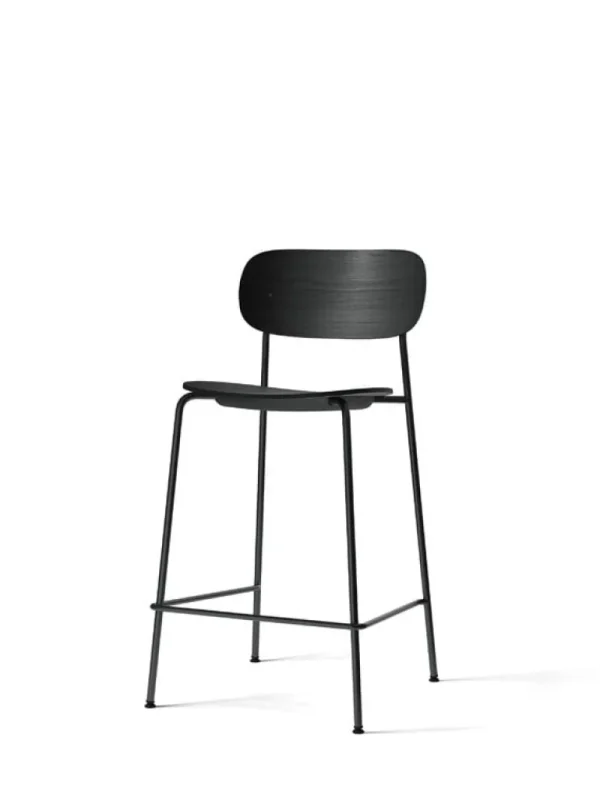 Audo Copenhagen Co barstol 65,5 cm, svart stål - svart ek