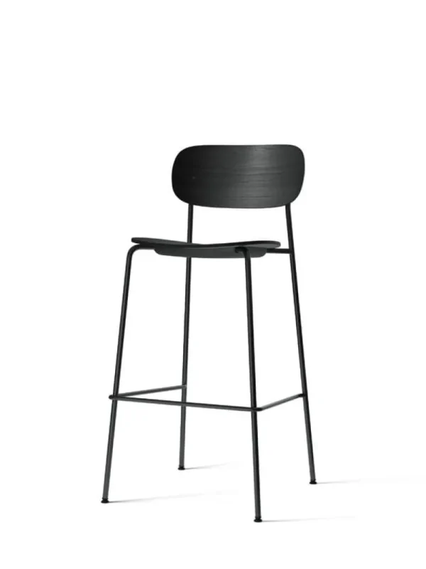 Audo Copenhagen Co barstol 75,5 cm, svart stål - svart ek