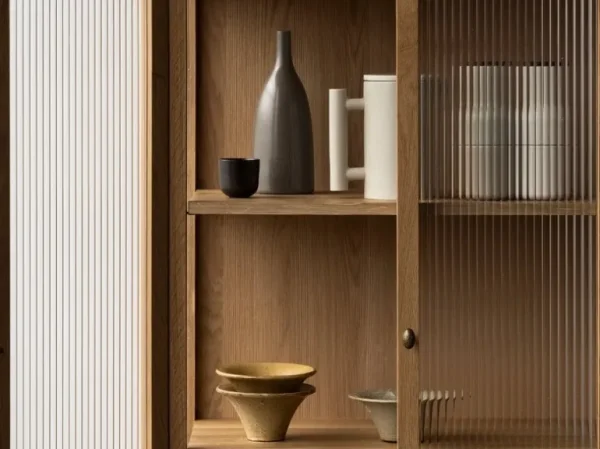 Audo Copenhagen Curiosity skåp, lågt, ek - glas