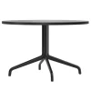 Audo Copenhagen Harbour Column soffbord, 80 cm, svart bas - svartbetsad ek