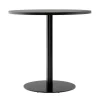Audo Copenhagen Harbour Column matbord, 80 cm, svart bas - svartbetsad ek