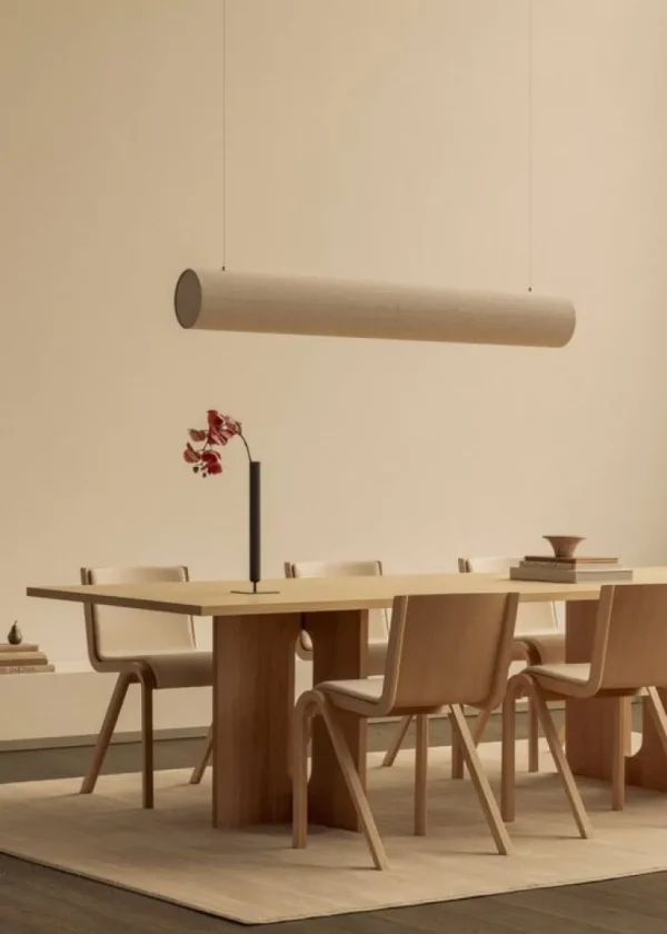 Audo Copenhagen Hashira Linear pendellampa, rå linne