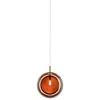 Bomma Lens Single pendel, amber - guld