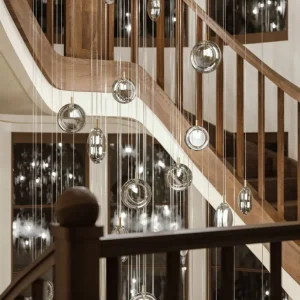 Bomma Lens Single pendellampa, vit - guld
