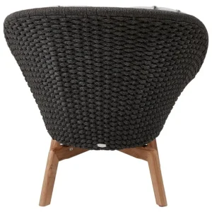 Cane-line Peacock loungefåtölj, teak - mörkgrå