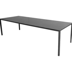 Cane-line Pure matbord, 280 x 100 cm, lavagrå - Nero svart keramik