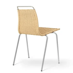 Carl Hansen & Søn PK1 stol, rostfritt stål - naturligt papperssnöre