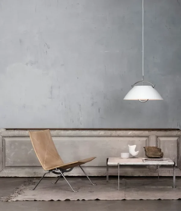 Carl Hansen & Søn Wegner pendellampa, vit - nickel