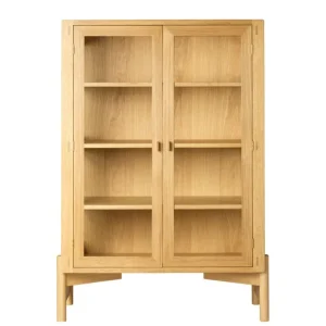 FDB Møbler A90 Boderne displaybox, 127 cm, lackerad ek