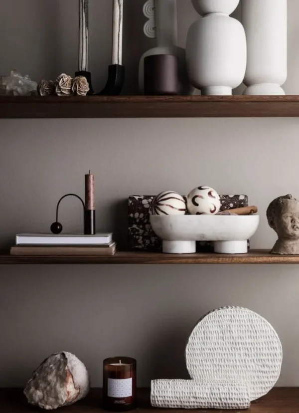 ferm LIVING Balance ljushållare, svart mässing
