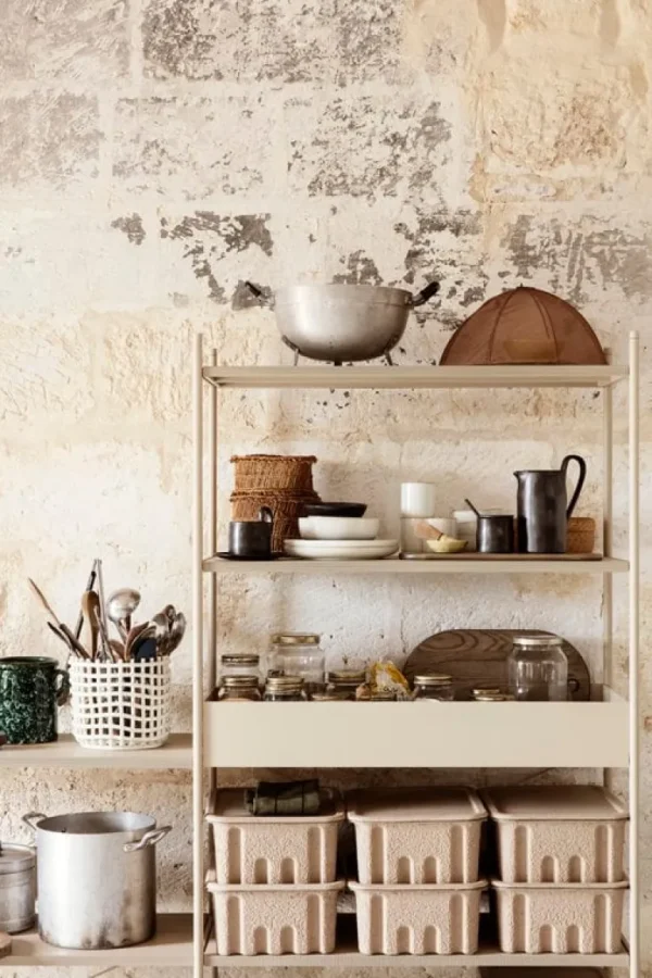 ferm LIVING Flow syltburk med sked, svart