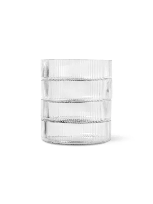 ferm LIVING Ripple serveringsskålar, set om 4, klar