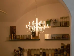 Flos 2097/50 ljuskrona, vit