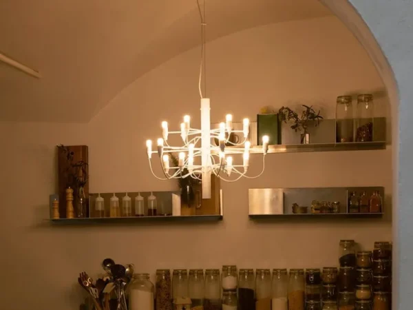 Flos 2097/50 ljuskrona, vit