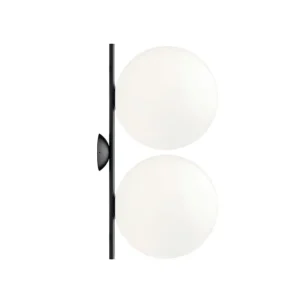 Flos IC C/W2 Double vägg-/taklampa, svart