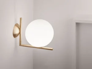 Flos IC C/W2 vägg-/taklampa, mässing