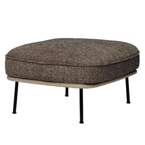 Fogia Lyra fotpall, svart stål - brun Kvadrat Safire 0001