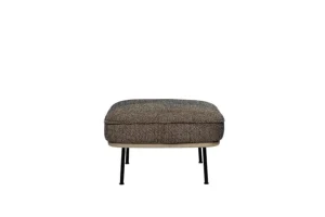 Fogia Lyra fotpall, svart stål - brun Kvadrat Safire 0001
