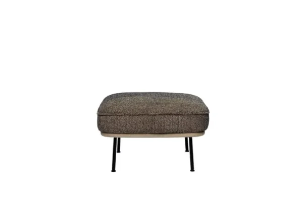Fogia Lyra fotpall, svart stål - brun Kvadrat Safire 0001
