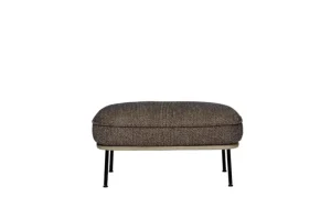 Fogia Lyra fotpall, svart stål - brun Kvadrat Safire 0001