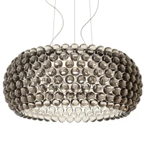 Foscarini Caboche Plus pendellampa, stor, dimbar, grå