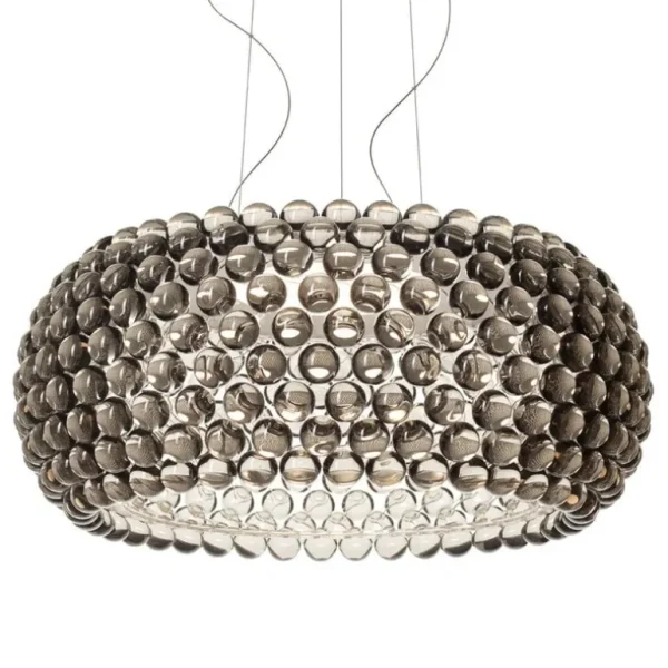 Foscarini Caboche Plus pendellampa, stor, dimbar, grå
