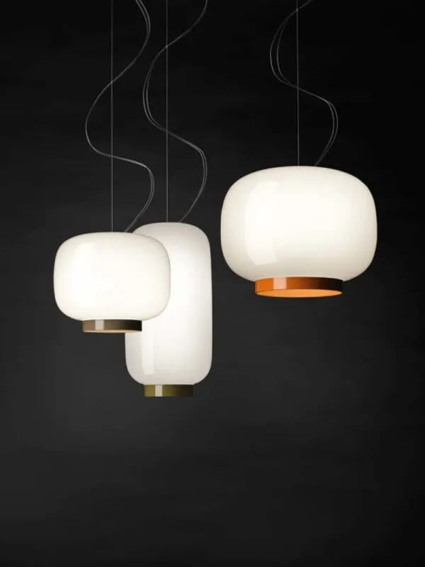 Foscarini Chouchin Reverse 1 pendellampa, vit - orange