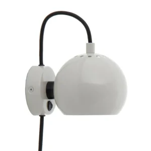 Frandsen Ball, vägglampa, 12 cm, glansig blekgrå