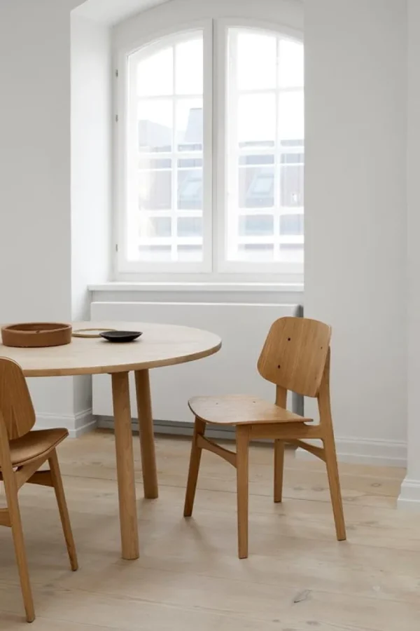 Fredericia Søborg stol 3050, träbas - lackerad ek