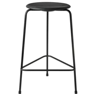 Fritz Hansen Dot hög pall, svart läder - svart