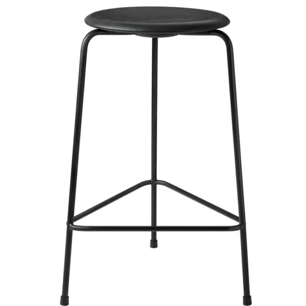 Fritz Hansen Dot hög pall, svart läder - svart