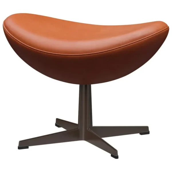Fritz Hansen Egg fotpall, brun brons - läder Grace Walnut