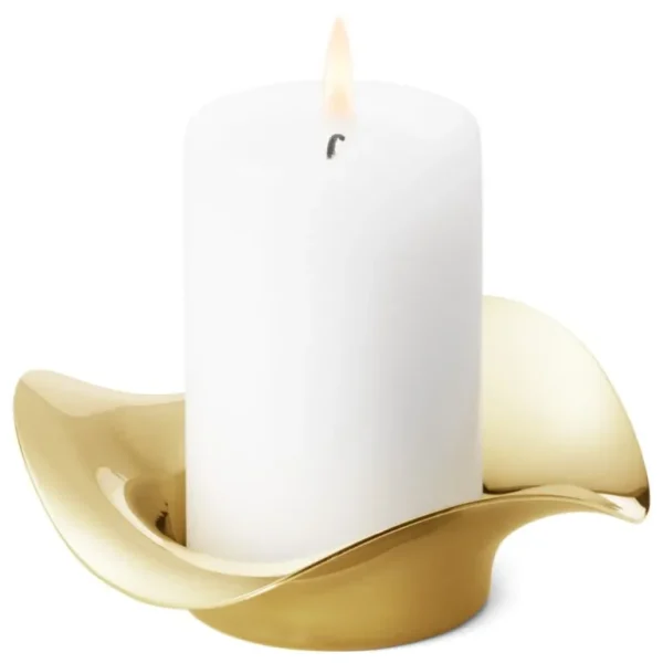 Georg Jensen Cobra pelarljushållare, guld