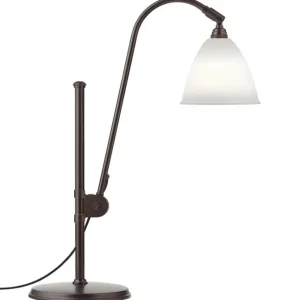 GUBI Bestlite BL1 bordslampa, svart mässing - benporslin