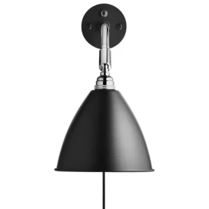 GUBI Bestlite BL7 vägglampa, krom - halvmatt svart