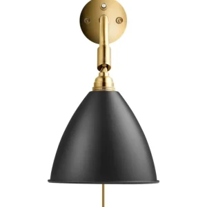 GUBI Bestlite BL7 vägglampa, mässing - halvmatt svart