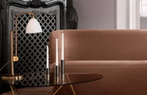 GUBI Candlestick ljusstake, 20 cm, antik mässing